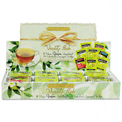 30568 Green Tea Assortment Individually Wrapped Eight Flavors 64 Tea ...