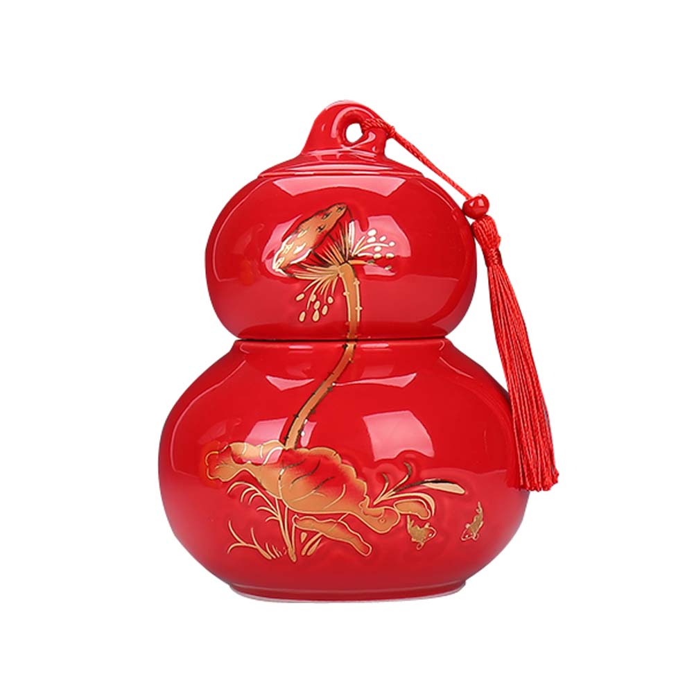 Tea Container Shapes KS-HOM3744111-ALAN01692 New Gourd Shaped Ceramic Tea Coffee Container ...