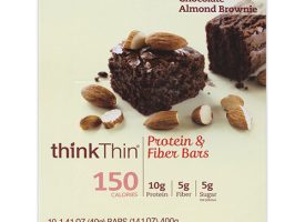 thinkThin® High Protein Bars, Almond Brownie, 1.41 oz Bar, 10