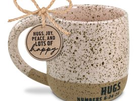 18521 18 oz Unisex Speckled Stone Hugs Blush Mug, Pink - One Size