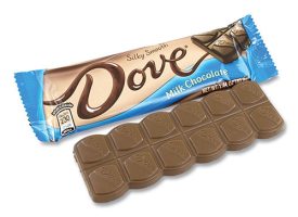 Dove® Chocolate Milk Chocolate Bars, 1.44 oz, 18 Bars/Carton
