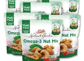 Nature's Garden Omega-3 Nut Mix, 1 oz Pouch, 7 Pouches/Pack, 6