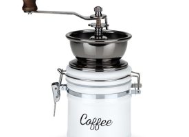 3851 Country Cottage Ceramic Coffee Grinder, White