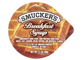 Smucker's Breakfast Syrup Single Serve Packs, 1.4 oz Mini-Tub,