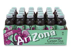 Arizona Green Tea with Ginseng and Honey, 16 oz Can, 24/Pack