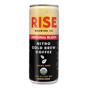 RISE Brewing Co.® Nitro Cold Brew Latte, Original Black, 7 oz