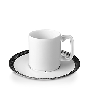 L'objet Soie Tressee Black Espresso Cup And Saucer - Best Quality Coffee