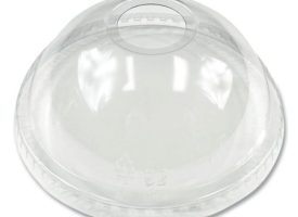 BWKPET910DOME 9-10 oz Pet Cold Cup Dome Lids, Clear - 1000 Count