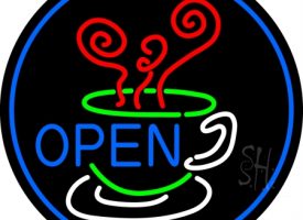 Everything Neon N105-13672 Open Inside Coffee Cup LED Neon Sign 18 x 18 - inches