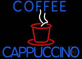 Everything Neon N105-1376 Blue Coffee Cappuccino LED Neon Sign 15 x 19 - inches