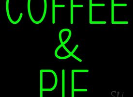 Everything Neon N105-0954 Green Coffee And Pie LED Neon Sign 16 x 16 - inches