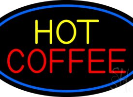 Everything Neon N105-14099 Yellow Hot Red Coffee LED Neon Sign 10 x 24 - inches