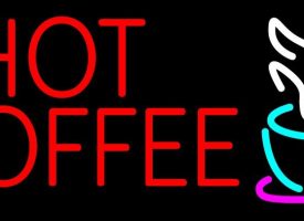 Everything Neon N105-1524 Red Hot Coffee With Cup LED Neon Sign 10 x 24 - inches