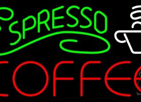 Everything Neon N105-0157 Espresso Coffee LED Neon Sign 13 x 24 - inches