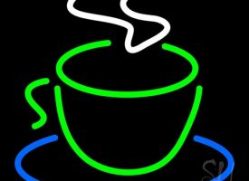 Everything Neon N100-1593 Green Coffee Cup Logo LED Neon Sign 17" Tall x 17" Wide