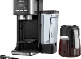Ninja DualBrew Hot & Iced Coffee Maker, Single-Serve, compatible with K-Cups & 12-Cup Drip Coffee Maker - Black/Stainless Steel