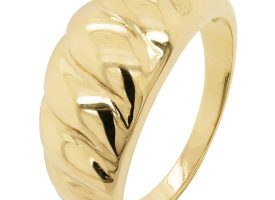 Italian Croissant Dome Ring in 14K Yellow Gold, 7