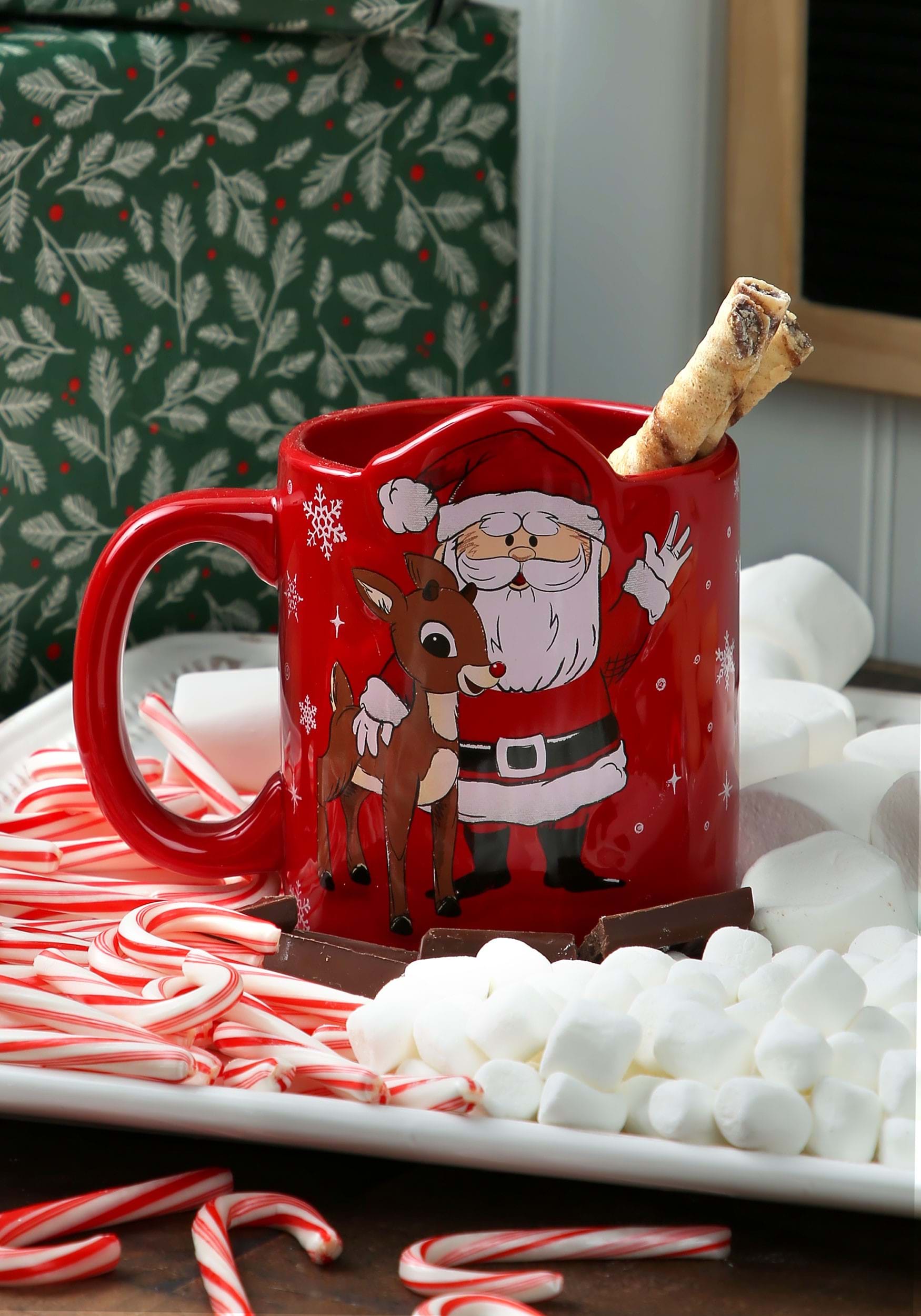 Rudolph Ready Rudolph 16 oz. Bas-relief Ceramic Mug