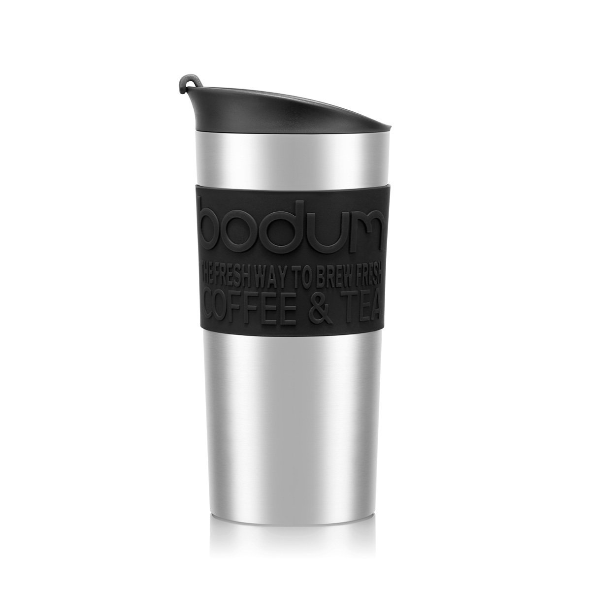 Bodum TRAVELMUG Vacuum travel mug, small, 0.35 l, 12 oz, s/s Black