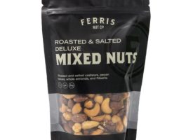 2203086 10 oz Ferris Roasted No Salt Fancy Mixed Nuts - Pack of 12