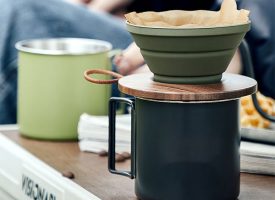 Portable Coffee Pour-Over Filter Cup - Silicone And Walnut