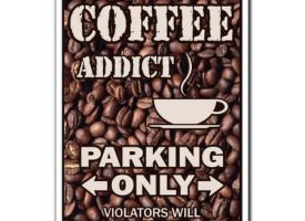 Coffee Addict Sign | Indoor/Outdoor | Funny Home Décor for Garages Living Rooms Bedroom Offices | SignMission Drinker Beans Cup Shop Bar Gift Brewer Grinder Lover Barista Sign Decoration