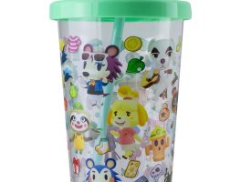 Plastic Animal Crossing Cup & Straw