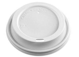 International Paper Polypropylene Dome Sipper White Hot Cup Lid for