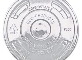 EPFLCC Lids for Corn Clear Plastic Cups Flat Clear 1000/Carton