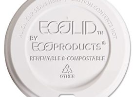 Eco-Products, Inc. Hot Cup Lid, 8oz, Translucent, 800/Carton