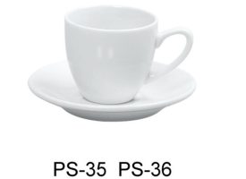 PS-35 3.5 oz Porcelain Espresso Cup, Bone White - 2.5 in. - Pack of 36
