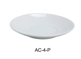 AC-4-P 4 in. ABCO Porcelain Saucer for AC-3-P Espresso Cup, Super White - Pack of 36