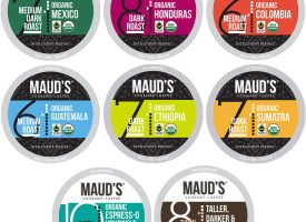 Maud's Organic Fair-Trade Coffee Pods Variety Pack (8 Blends) - 56 Pods