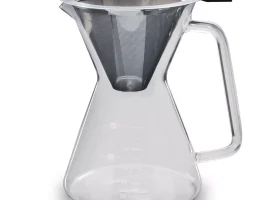 London Sip Glass Pour Over Carafe & Stainless Steel Filter