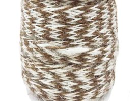 32 ft. 8mm Gift Packing String DIY Arts Decor Jute Twine, Coffee & White - 2 Piece