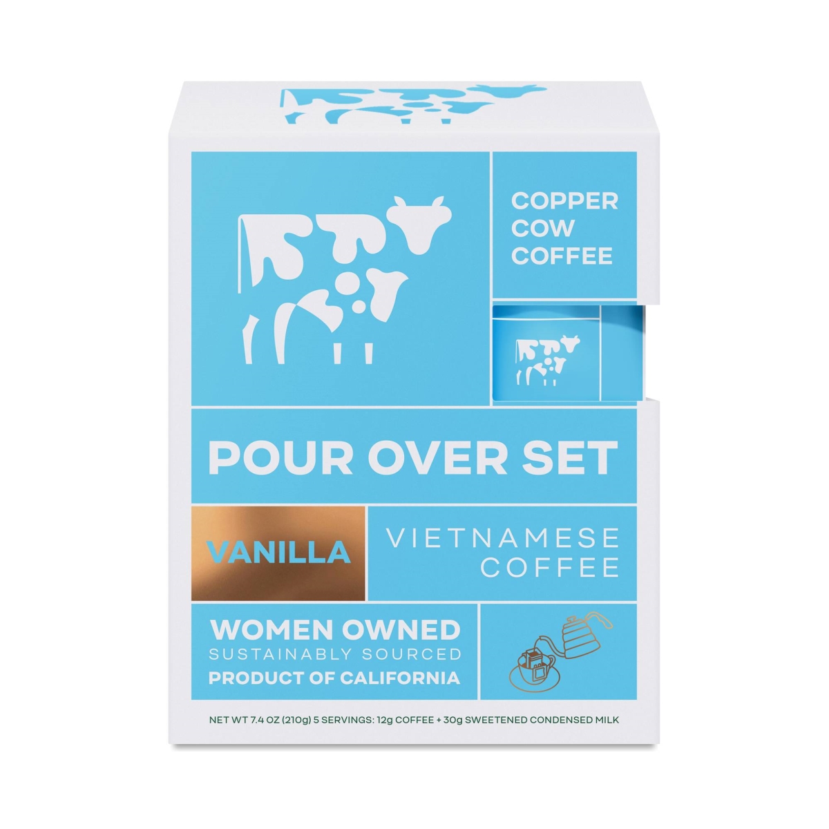 385878 7.4 oz Pour Over Vanilla Coffee - Pack of 6