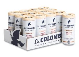 La Colombe LALLCT00002 9 oz La Colombe Cold Brew Draft Latte Coffee, Vanilla - 12 Count