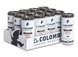 La Colombe LALLCT00001 9 oz Cold Brew Draft Latte Mocha Coffee Can, Medium Roast - 12 Count