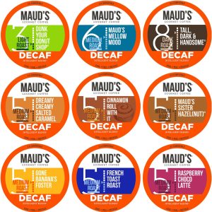 Maud's Decaf Coffee Pods Variety Pack (9 Blends) - 80 Pods