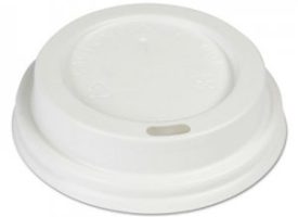 BWK Hot Cup Dome Lids, Fits 8 oz Hot Cups, White