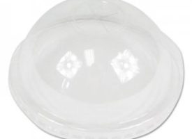 BWKPETDOME Cold Cup Dome Lids, Fits 16-24 oz Plastic Cups, Clear