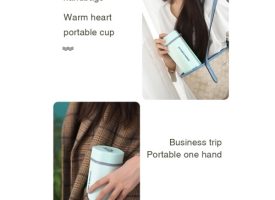 Portable Electric Kettle for Boiling Water 350ML Travel Beaker Tea Kettle Hot Water Boiler Stainless Steel Automatic Shut Off for Making Tea Coffee Baby Milk