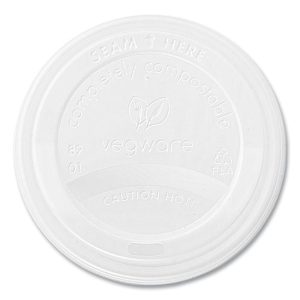 VEGVLID89S 89 Series Crystallized Hot Cup Lids, White - Pack of 1000