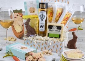 Easter White Wine and Cheese Gift Box