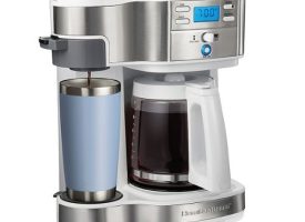 Hamilton Beach - 2-Way Programmable 12 Cup and Single-Serve Coffee Maker - WHITE