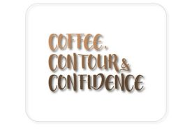 DistinctInk Mouse Pad - 1/4 Foam Rubber - Coffee Contour & Confidence
