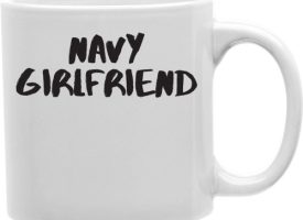 Navy Girlfriend 11 oz Ceramic Coffee Mug - Navy - 3.25 H x 3.77 W x 3.25 L in.