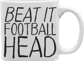 Beat It Football Head 11 oz Ceramic Coffee Mug