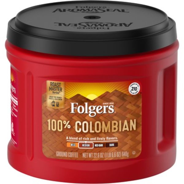 22.6 oz Ground 100 Percent Colombian Coffee