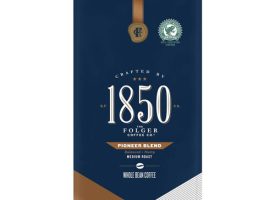 Folgers 1850 Pioneer Blend Coffee Ground, Pioneer, Arabica, Nut,